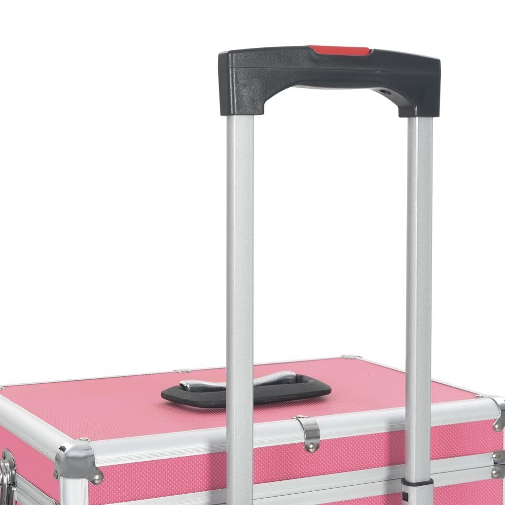 vidaXL Kosmetik-Koffer Kosmetikkoffer Aluminium Rosa