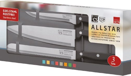 Carl Schmidt Sohn Messer-Set Allstar (Set, 3-tlg), Edelstahl/Kunststoff