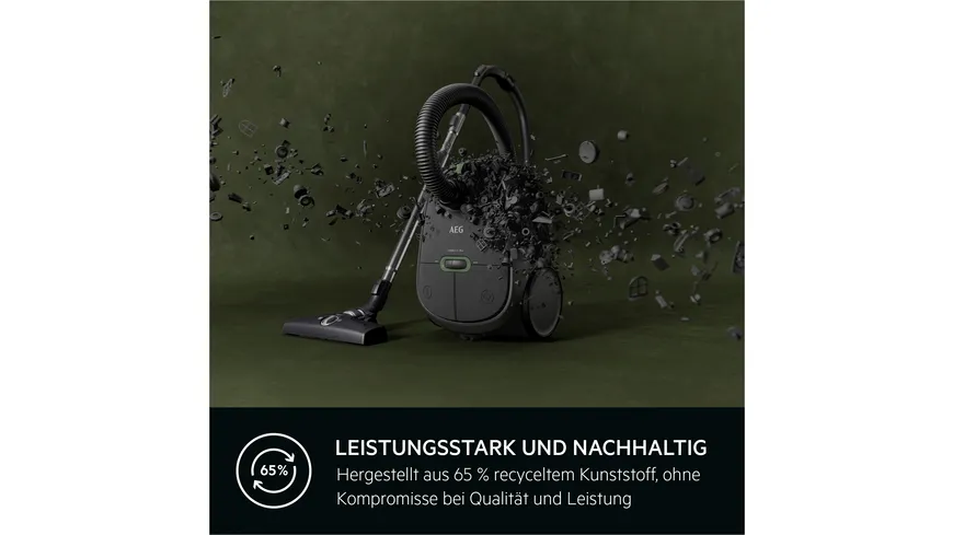 AEG Staubsauger mit Beutel AB61C2OKO Granite Grey Recycled