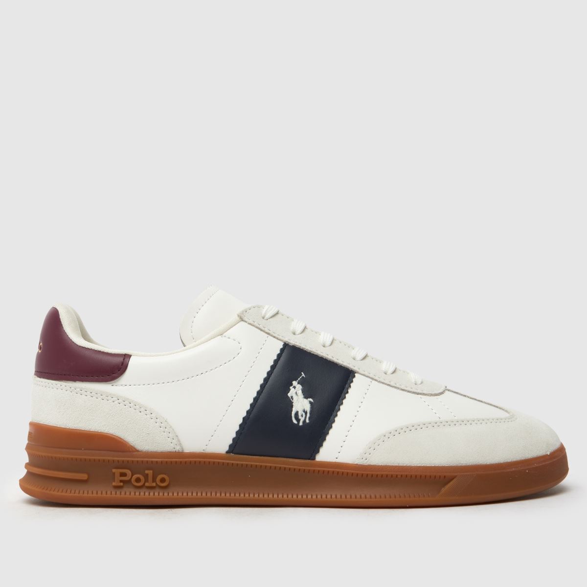 Polo Ralph Lauren – Vita och marinblå Heritage Aera-sneakers