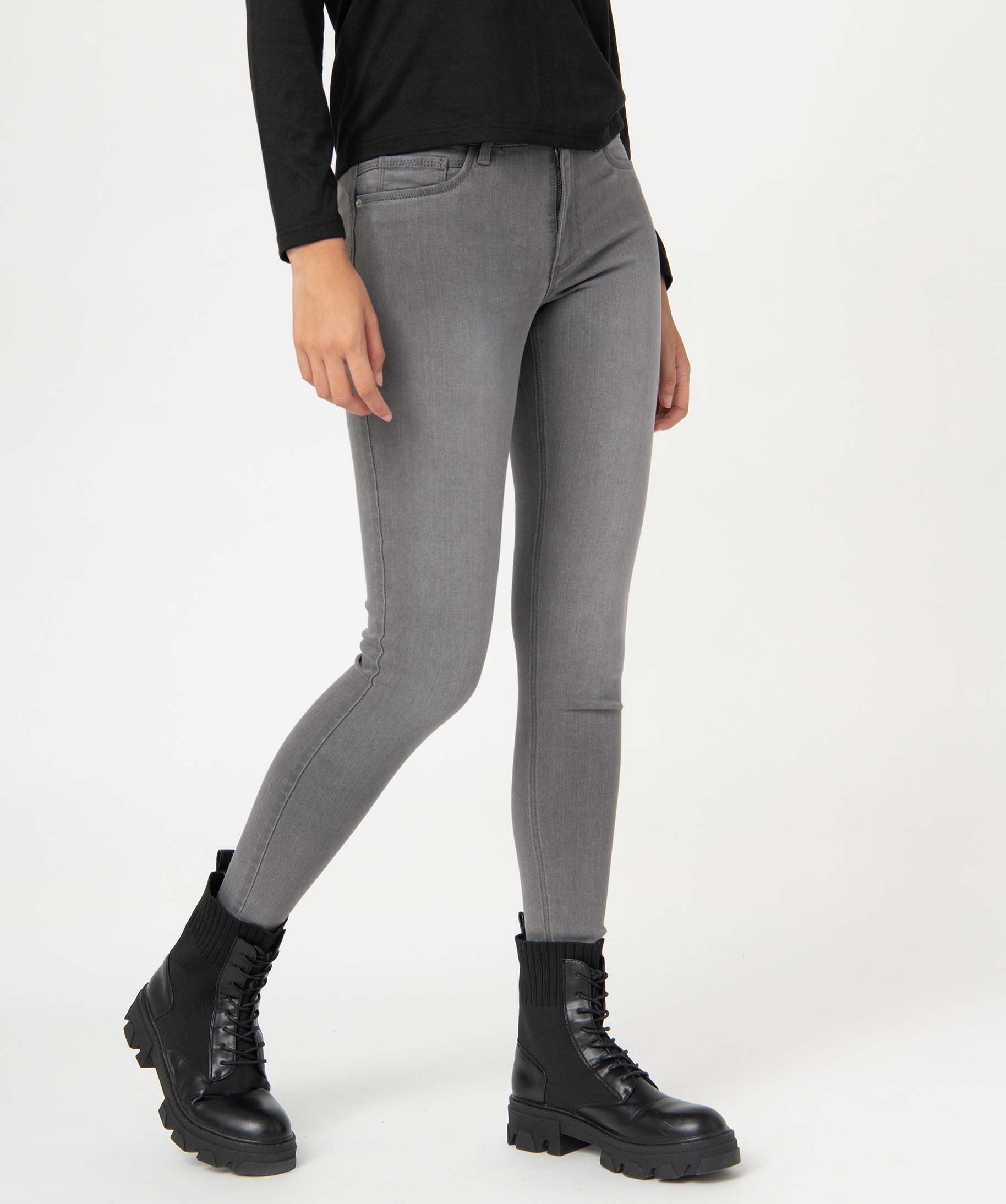 Jegging femme taille haute grey | GEMO