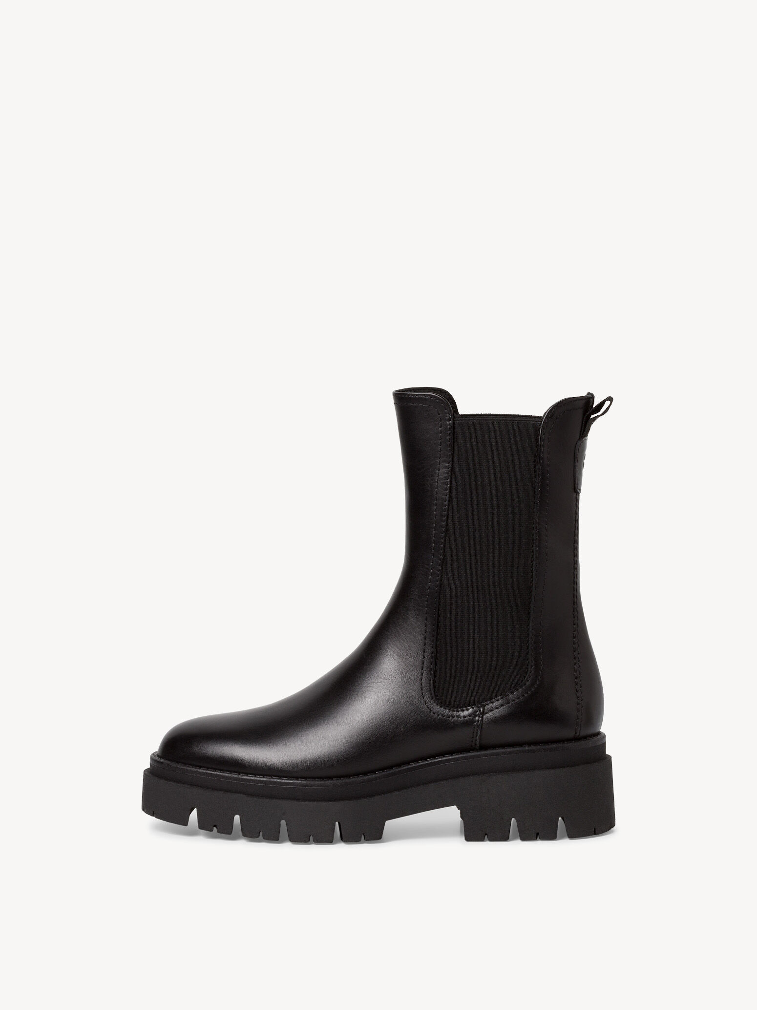 Bottine Chelsea en cuir - noir