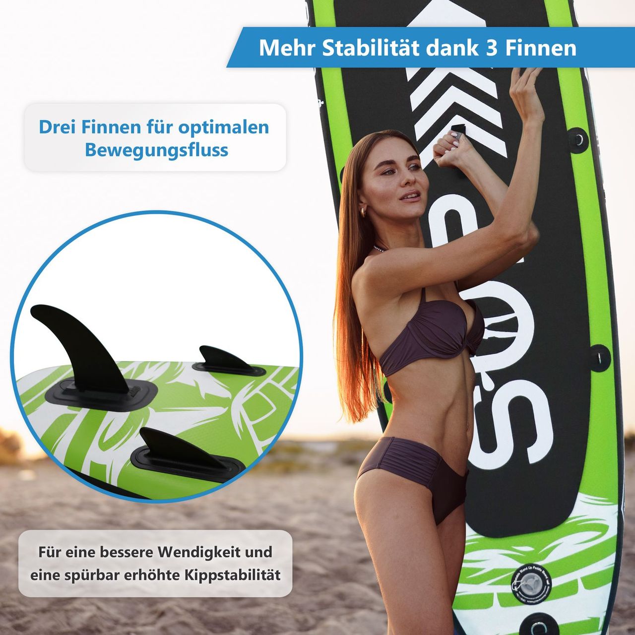 TroniTechnik 24MOVE® Standup Paddle Board SUP, inkl. Zubehör, Paddel und Hochdruckpumpe, ROT, 305x76x15cm