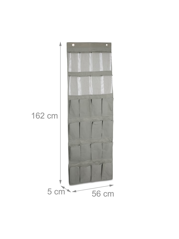 relaxdays Schuhorganizer in Grau - (B)56 x (H)162 (T)5 cm günstig kaufen onesize