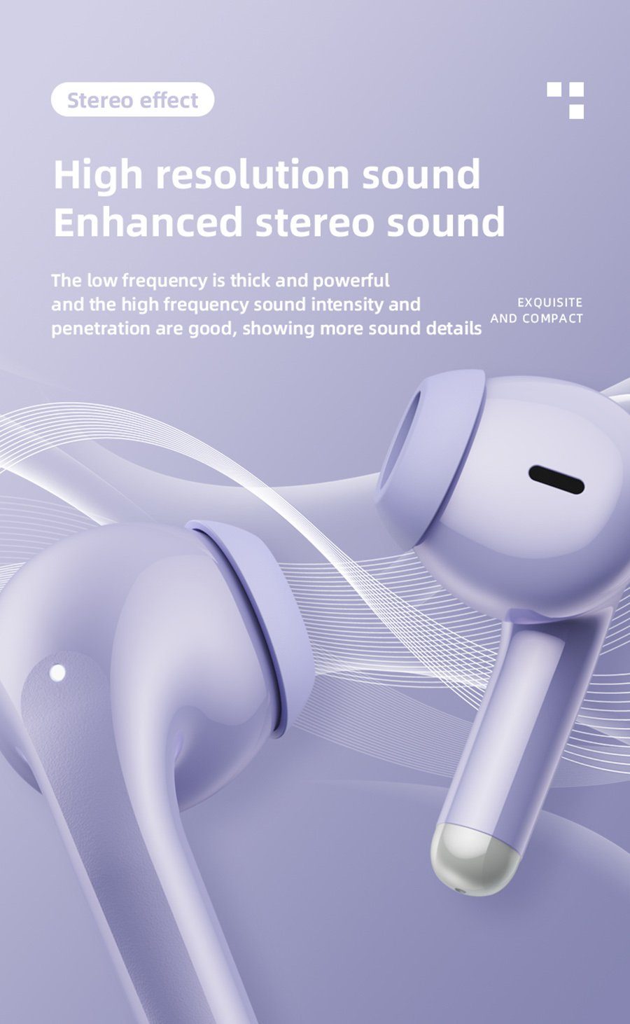 Lenovo LP40 Pro mit Touch-Steuerung Bluetooth-Kopfhörer (True Wireless, Siri, Google Assistant, Bluetooth 5.1, kabellos, Stereo Ohrhörer mit 250 mAh Kopfhörer-Ladehülle - Schwarz)