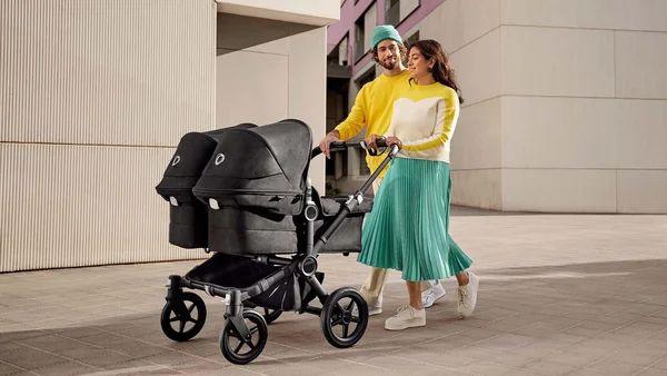 Bugaboo Donkey 5 Twin 2-in-1 Stroller Set Black/Midnight Black, Midnight Black