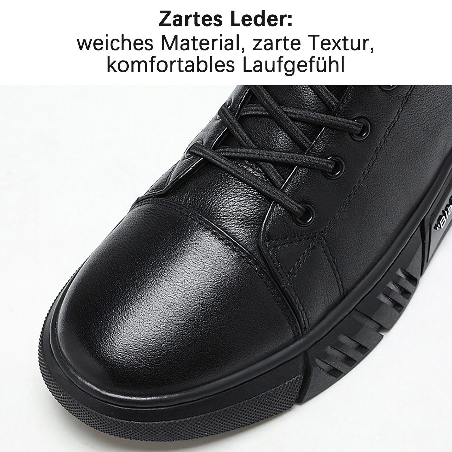 Daisred Schnürstiefel Herren Warm Gefüttert Winterboots chukkastiefel Stiefel