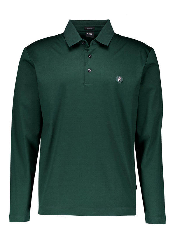 BOSS Black, Polo-Shirt Paley, Baumwoll-Jersey merzerisiert, dunkelgrün