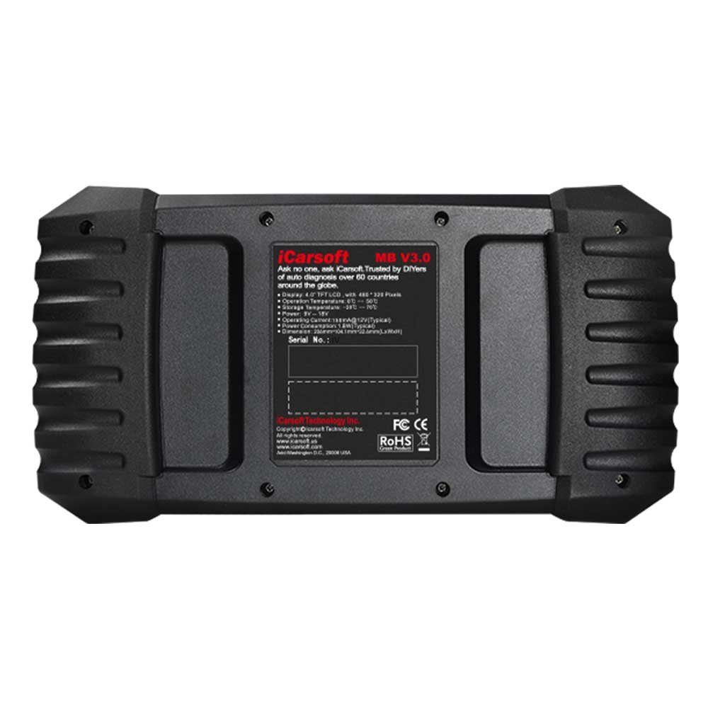 iCarsoft OBD2-Diagnosegerät MB V3.0 Profi Universeller Diagnosegerät Mercedes / Sprinter / Smart, 10,16 cm (4 Zoll) TFT- Farbbildschirm