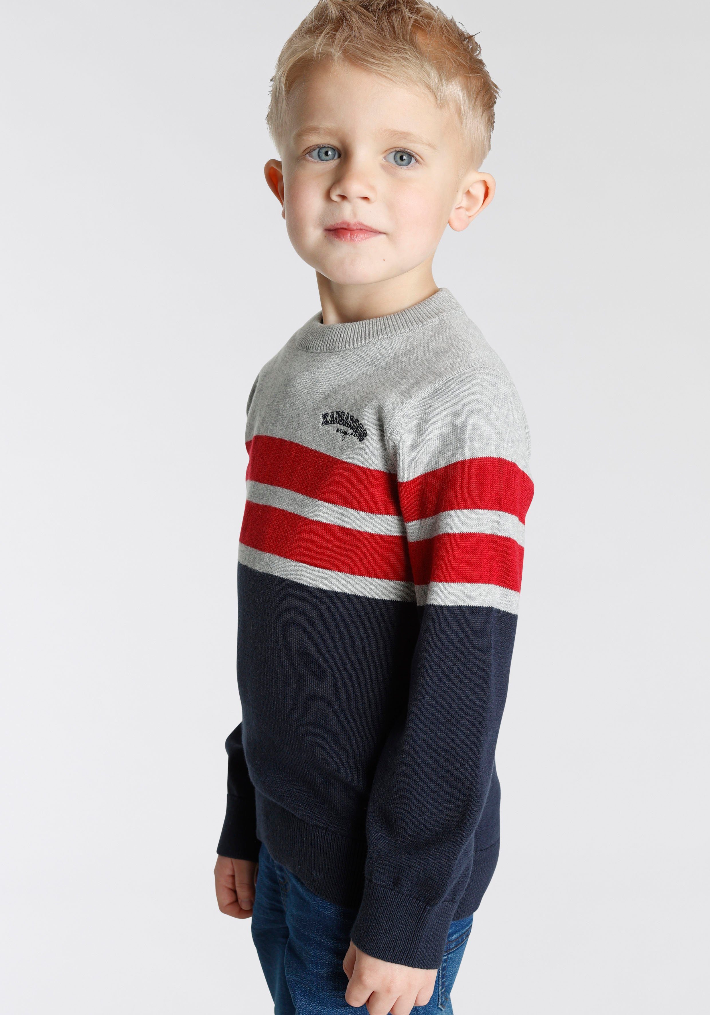 KangaROOS Strickpullover für kleine Jungen mit Logostickerei