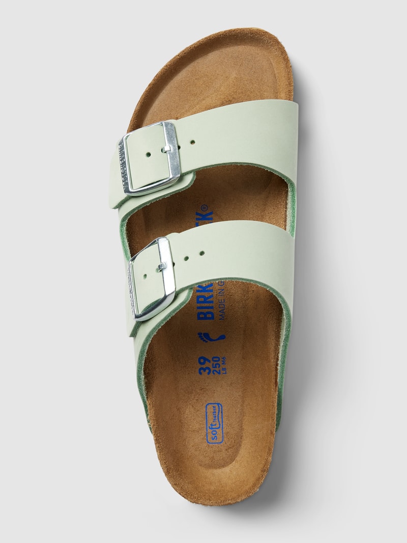 Sandalen aus Leder mit Dornschließen Modell 'Arizona' in mint
