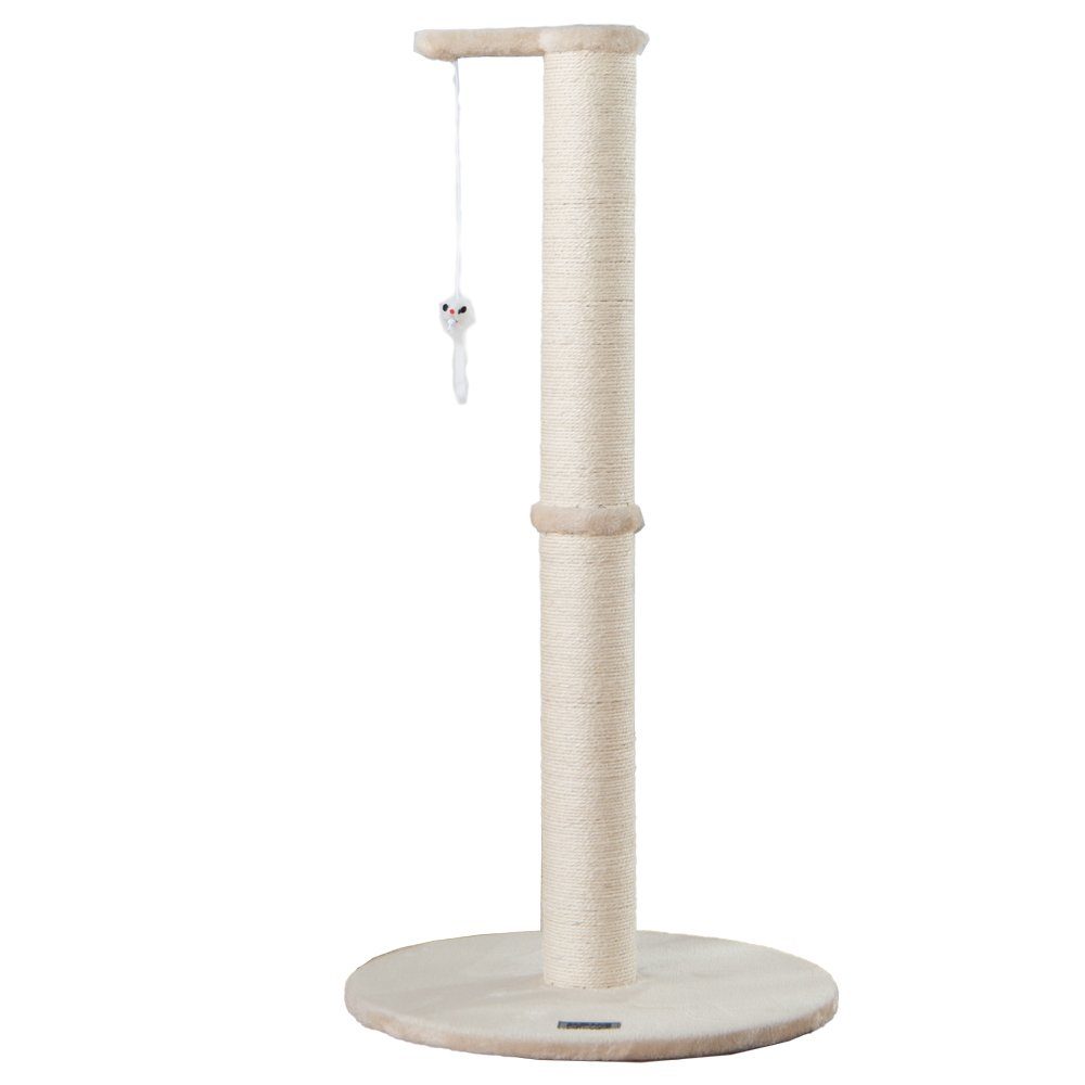 HOME DELUXE Kratzbaum Kratzpfosten NEVA 101 x 49 x 49 cm, mit Sisalstamm & Spielzeug I Kratzstamm, Sisalstamm