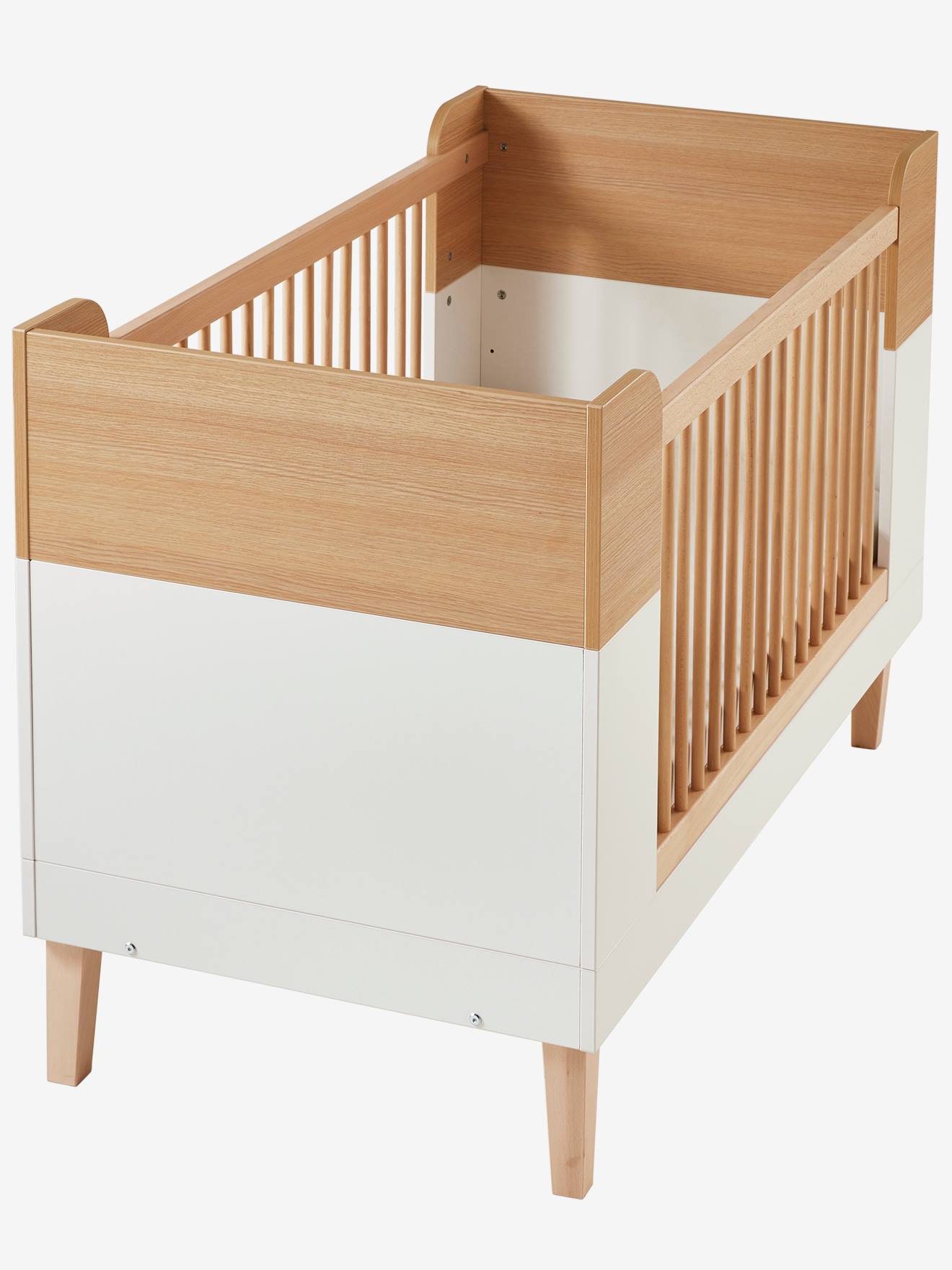 Vertbaudet Mitwachsendes Babybett MOKA - weiß/natur