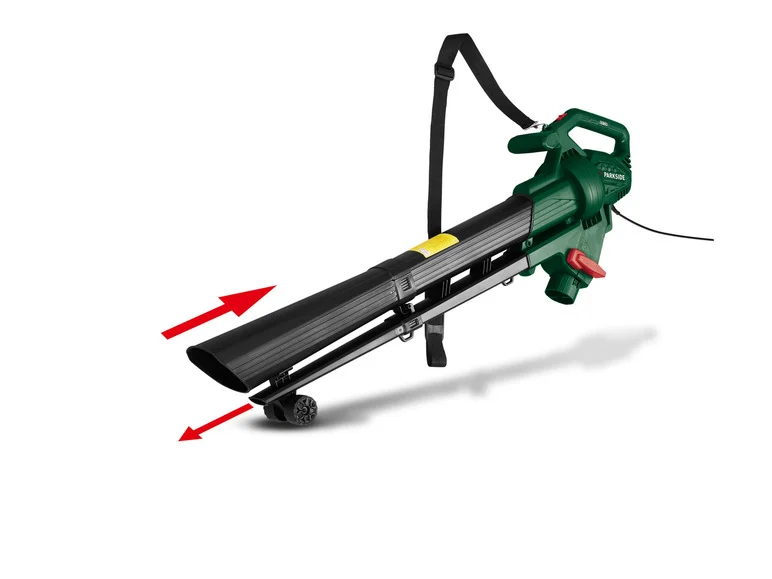 Soprador/Aspirador de Folhas Elétrico 3 em 1 PARKSIDE® PLS 2600 B2, 2600 W, 3 em 1