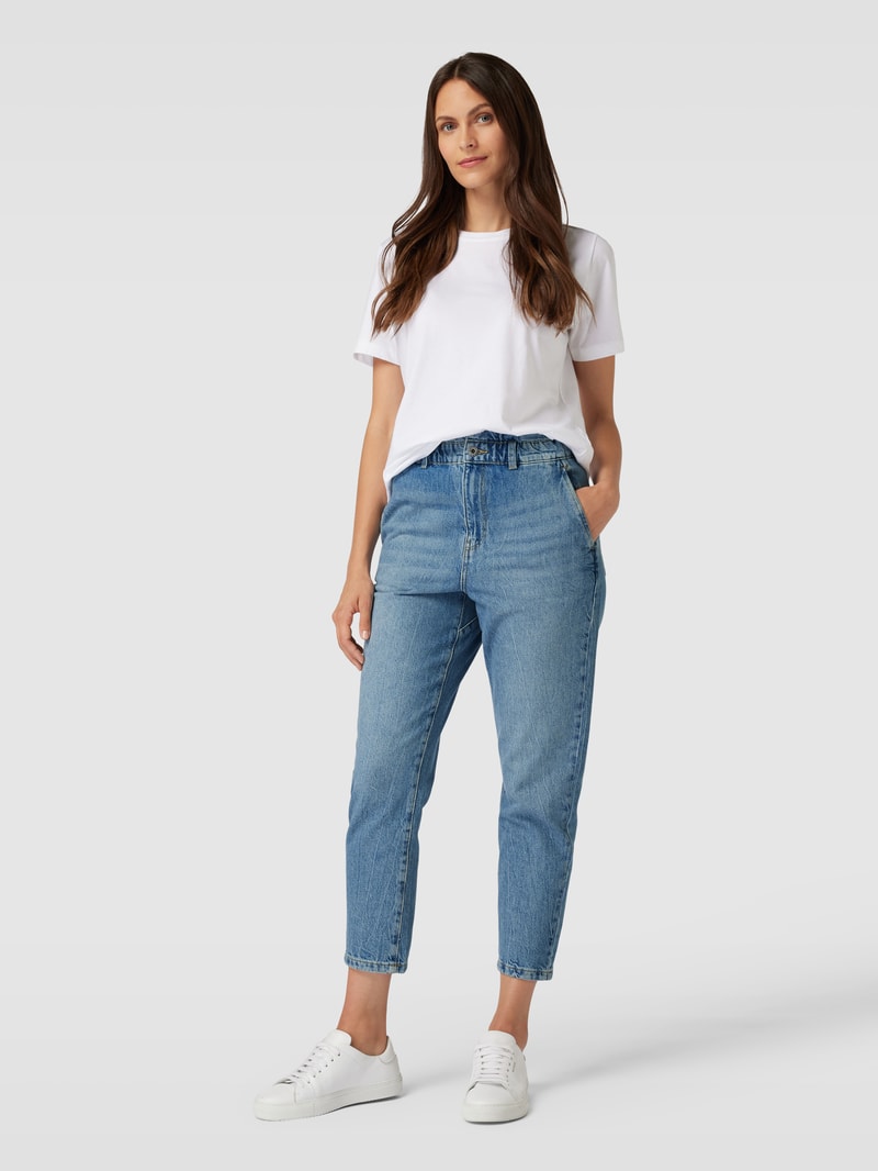 Jeans mit Rüschung in jeans