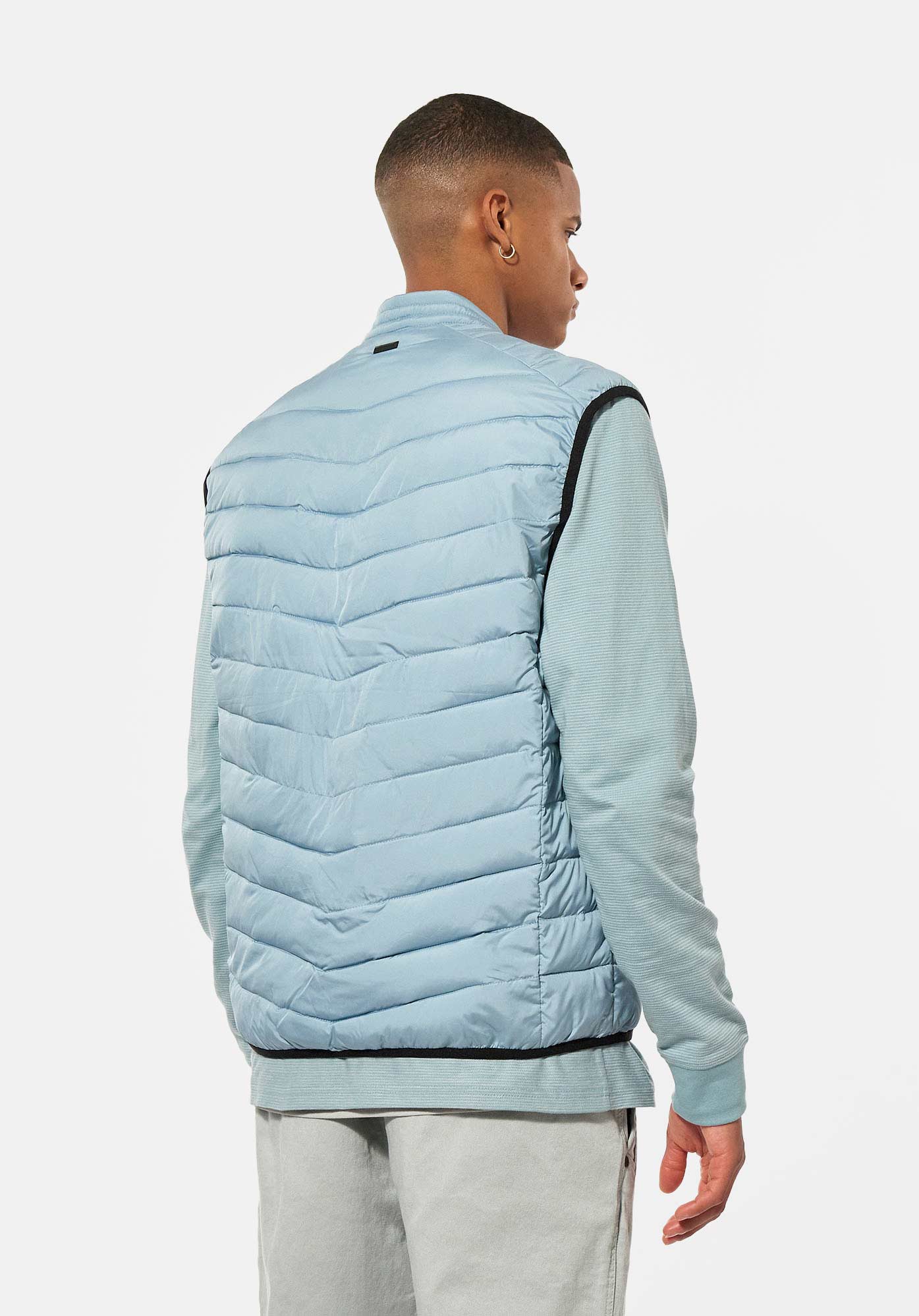 VASCO  Doudoune sans manches bleu clair Homme en 100% polyester recyclé