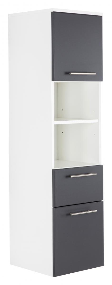Posseik Hochschrank VIVA 135cm mit Tür anthrazit
