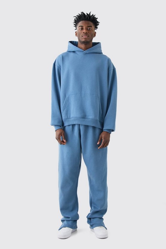 Tall kastiger Oversize Trainingsanzug mit Kapuze