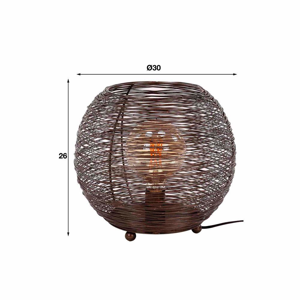 famlights Tischleuchte, Tischleuchte Annabella in Nickel E27 300mm, keine Angabe, Leuchtmittel enthalten: Nein, warmweiss, Tischleuchte, Nachttischlampe, Tischlampe