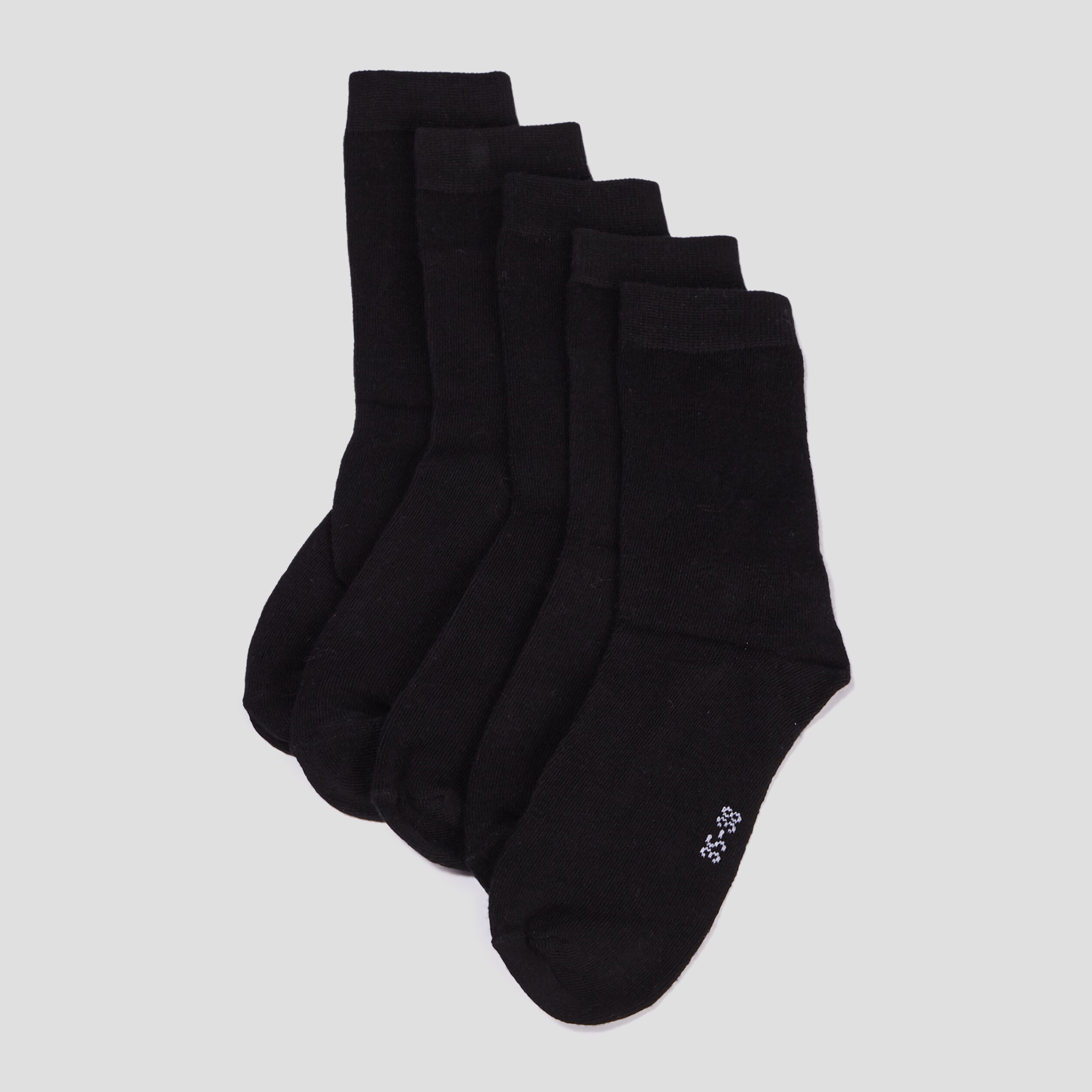 Lot 5 paires de chaussettes noir femme | La Halle