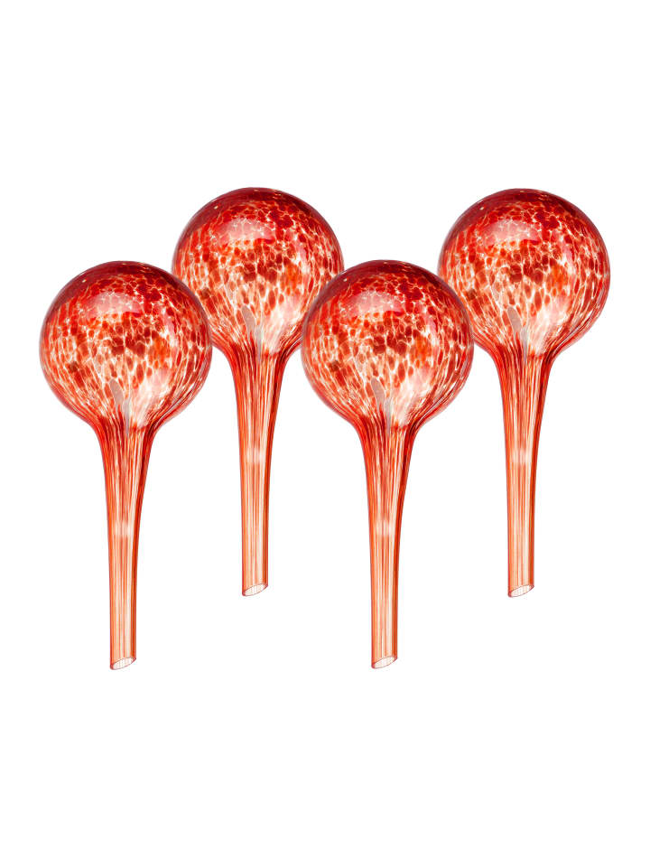 relaxdays 4 x Bewässerungskugel in Rot - (H)15 x Ø 6 cm günstig kaufen onesize