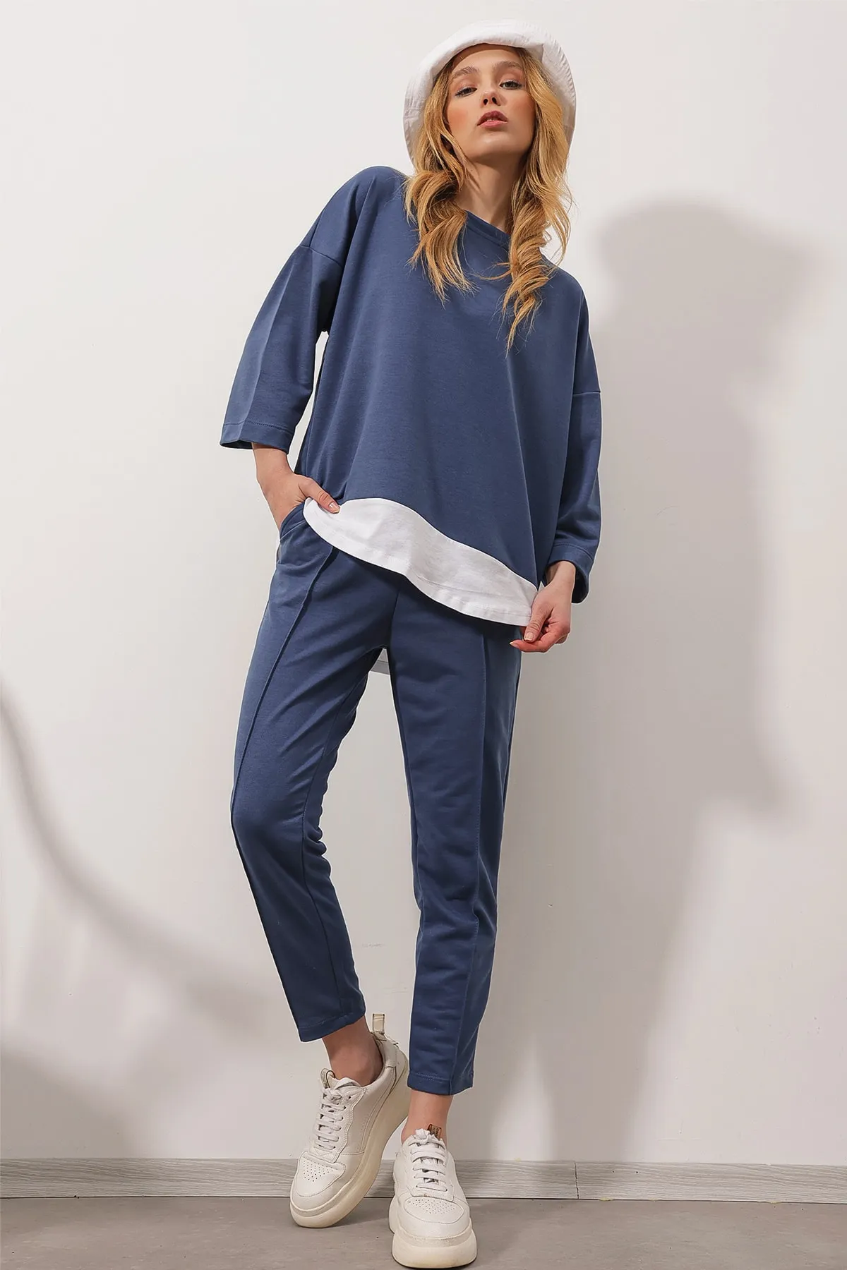 Trend Alaçatı Stili  Zweiteiler - Blau - Regular Fit