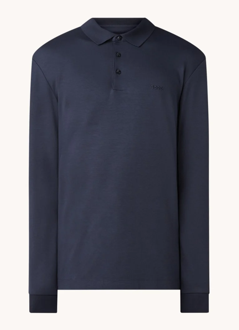 Tricou polo HUGO BOSS Pado cu croială clasică, logo și inserții elastice.