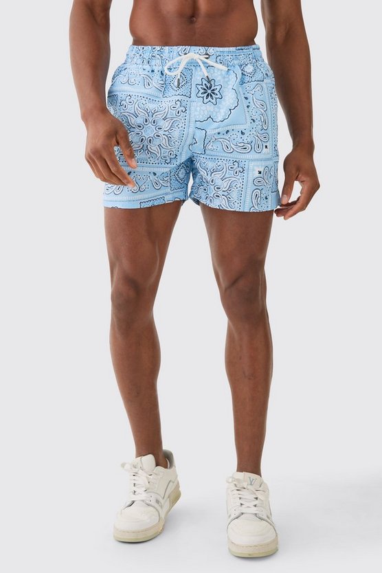 Kurzärmliges Hemd mit Bandana-Print