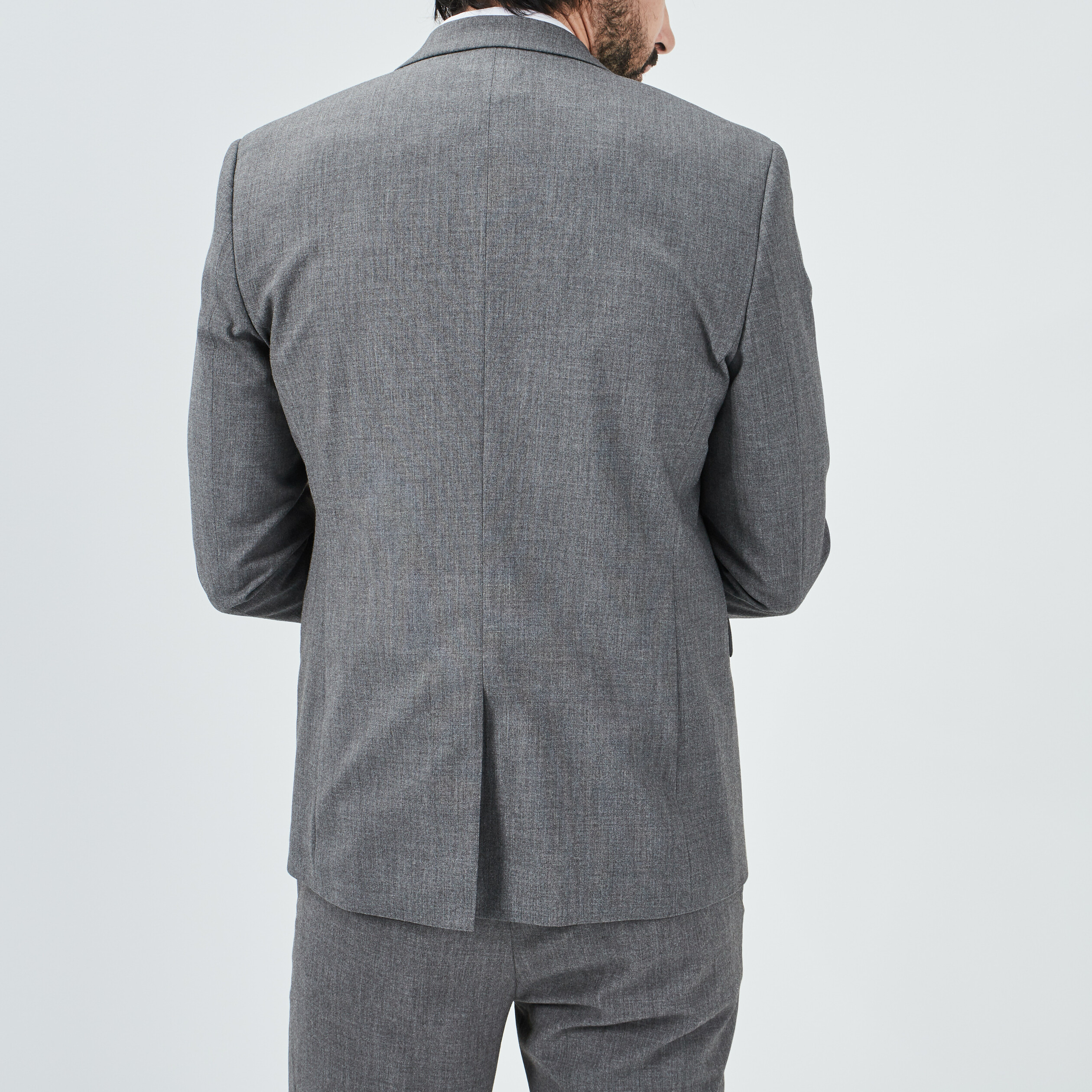 Veste ajustée boutonnée gris homme | La Halle