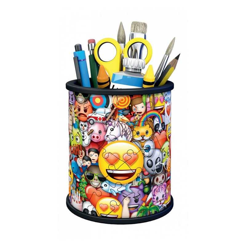 Puzzle 3D Emoji pot à crayons 54 pièces