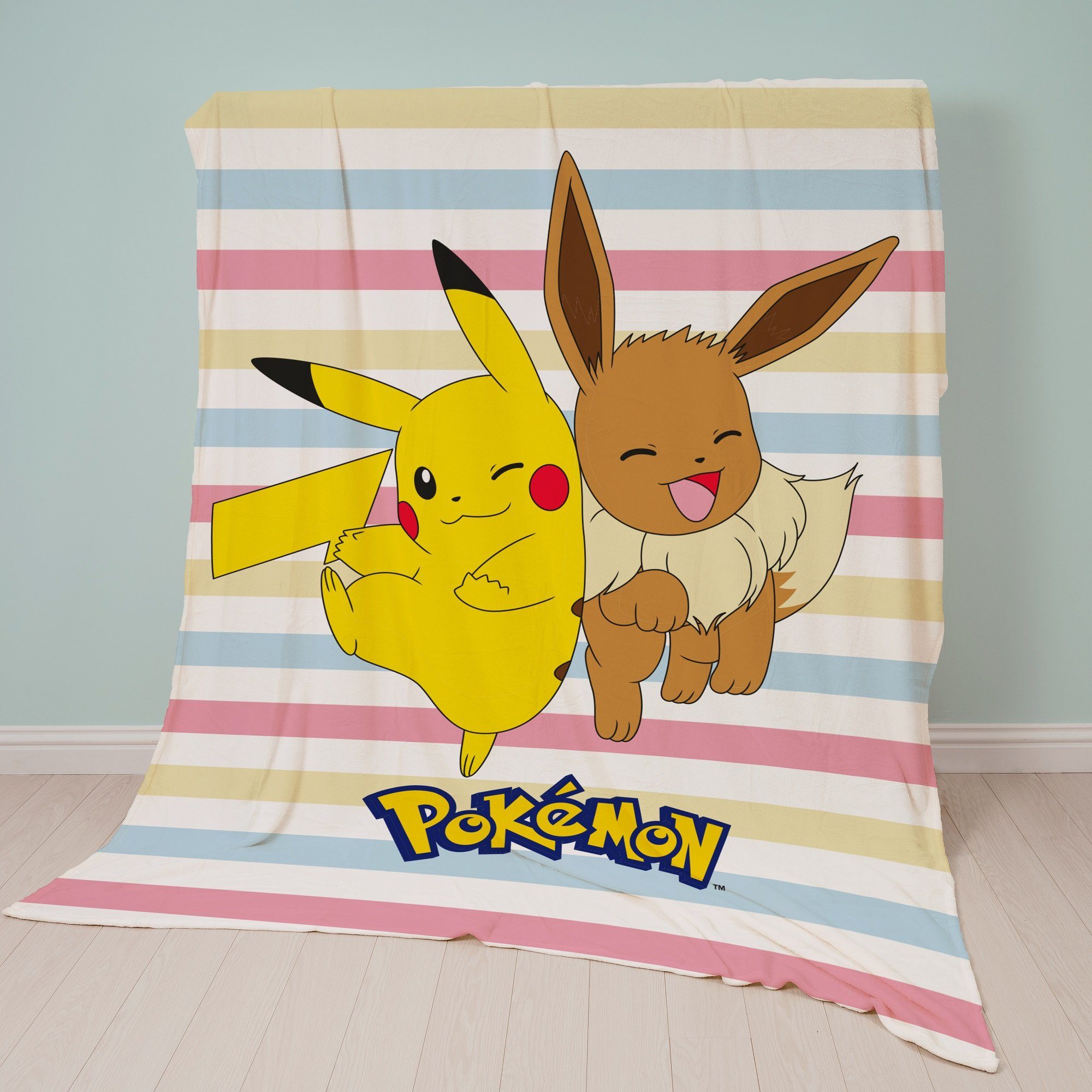 Kinderdecke Super flauschige Pokemon Kuscheldecke 
