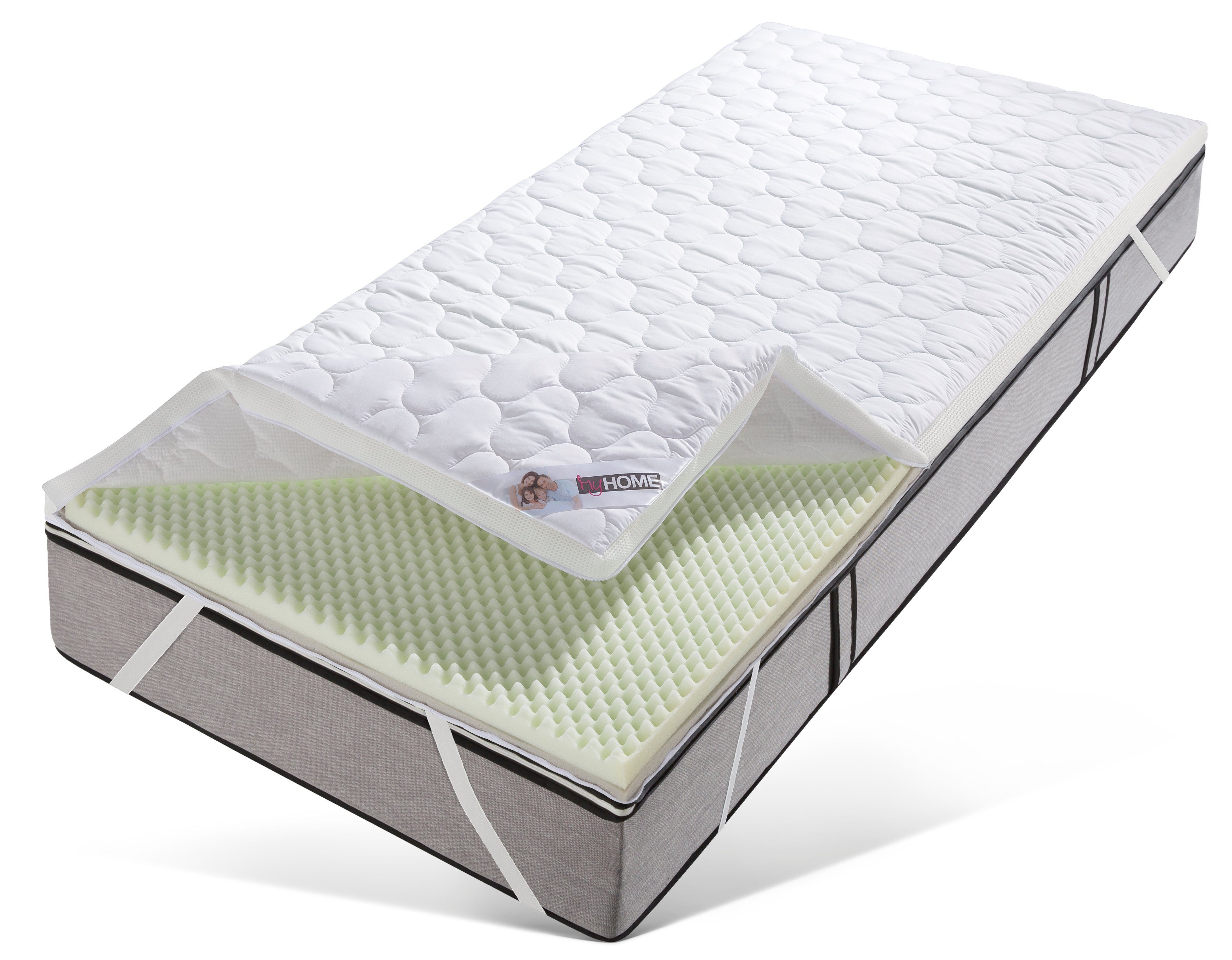 Topper Polly Plus XXL ECO, Topper ideal für Boxspringmatratzen, my home, 8 cm hoch, Komfortschaum, Topper in 90x200, 140x200, über 2.600 positive Bewertungen!