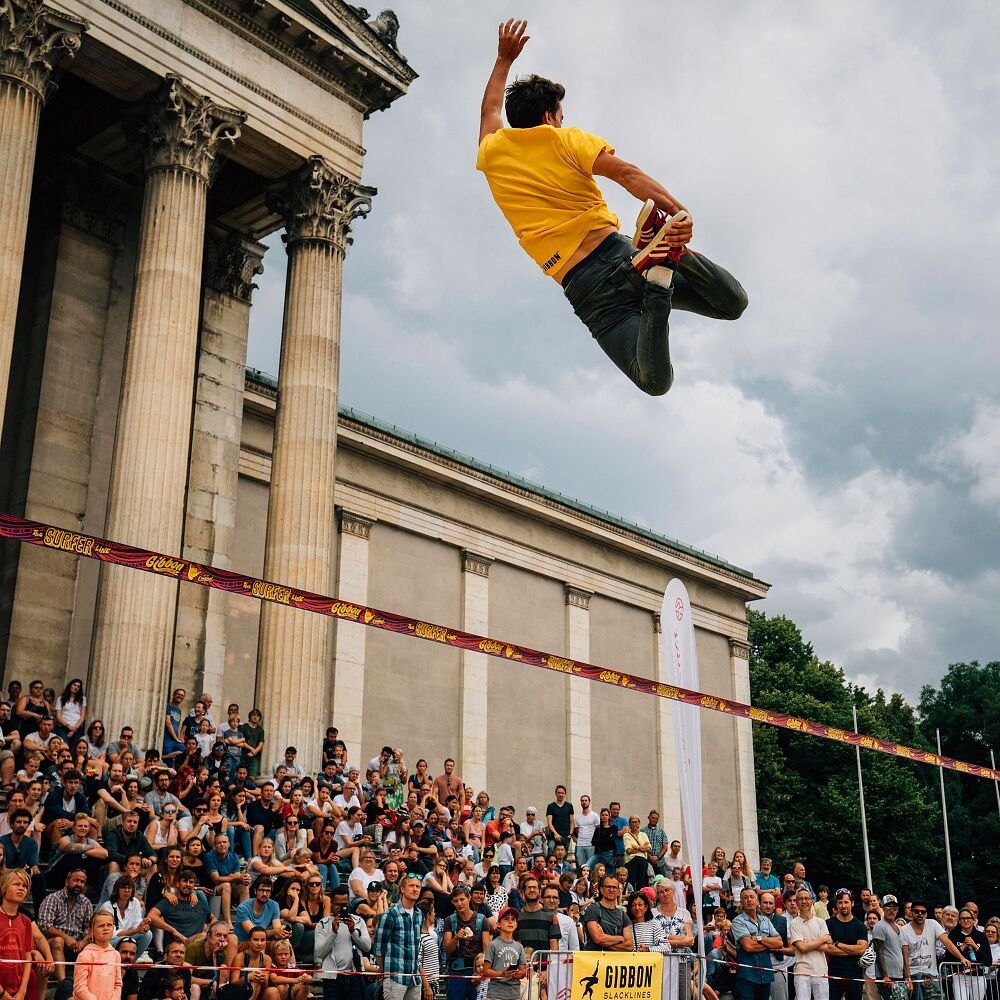 Gibbon Slackline Slackline Surferline Treewear, Longline, Waterline und Trickline in einem