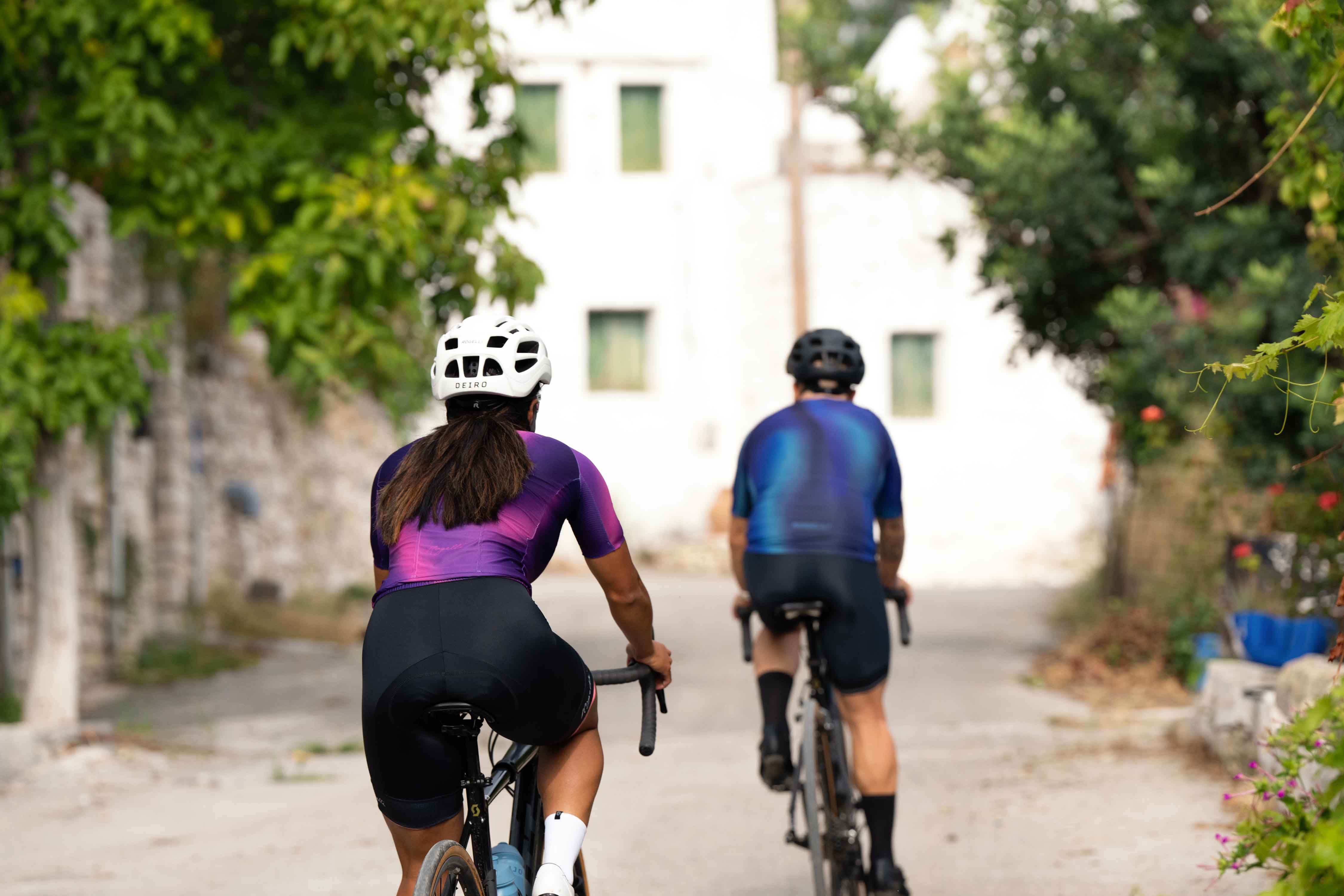 Rogelli Aurora Lila/Rosa Damen Radtrikot Kurzarm