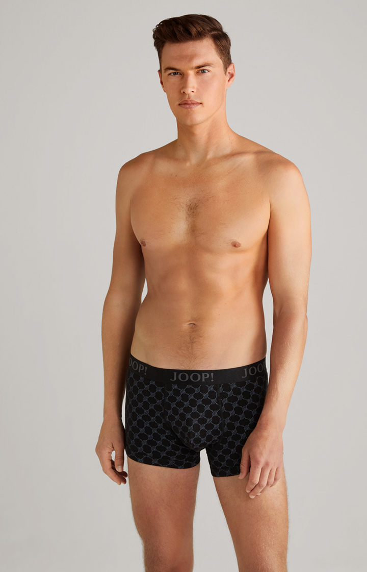 3-er Pack Boxer in Schwarz/Blau/Grau