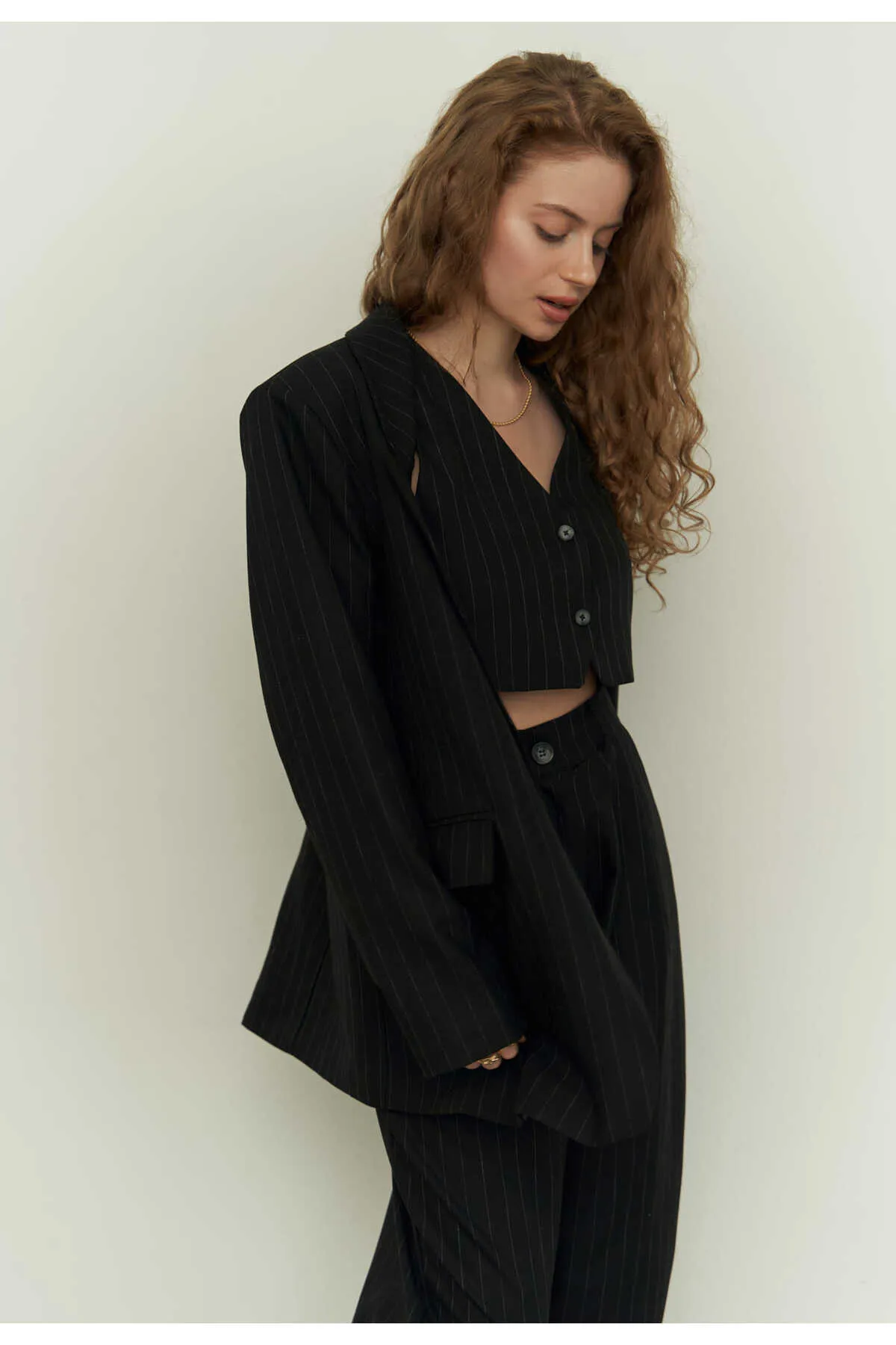 MCLLCTN  Polly Black Dreifachjacken-Set