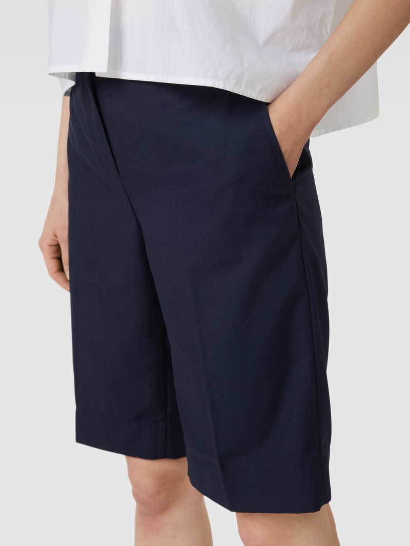 Bermudas mit Bügelfalten in marineblau