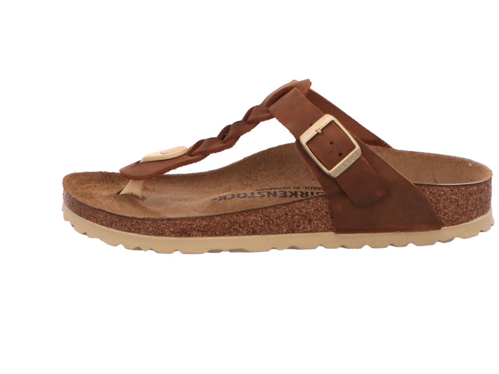 BIRKENSTOCK Klassische Sandalen braun Gizeh Braided FL Cognac