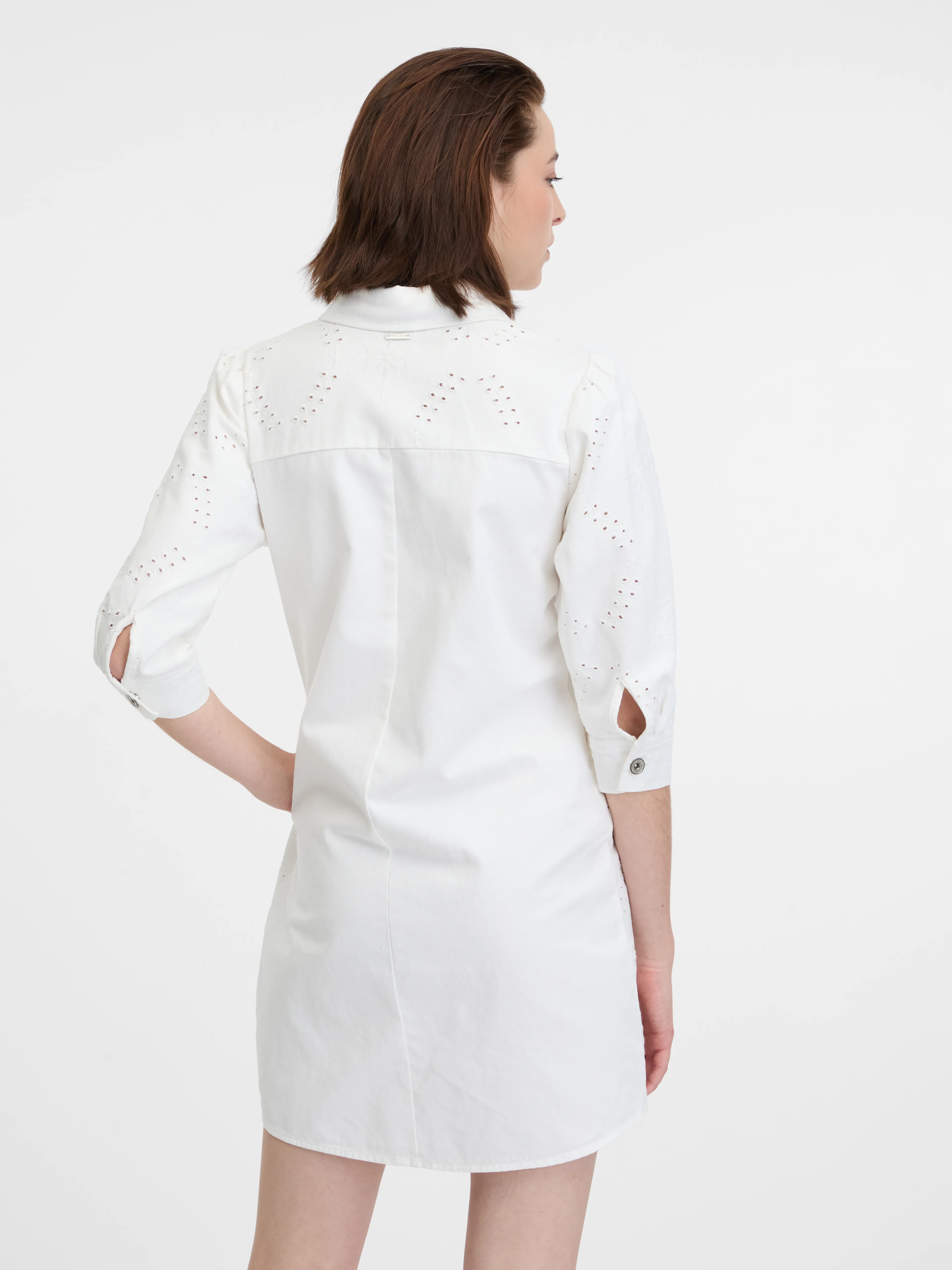 Weißes Damen Hemdblusenkleid aus Denim ORSAY