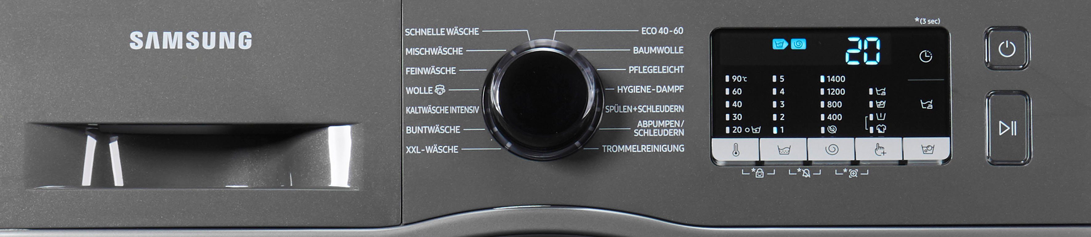 Samsung Waschmaschine WW5000T INOX WW70TA049AX, 7 kg, 1400 U/min, FleckenIntensiv-Funktion