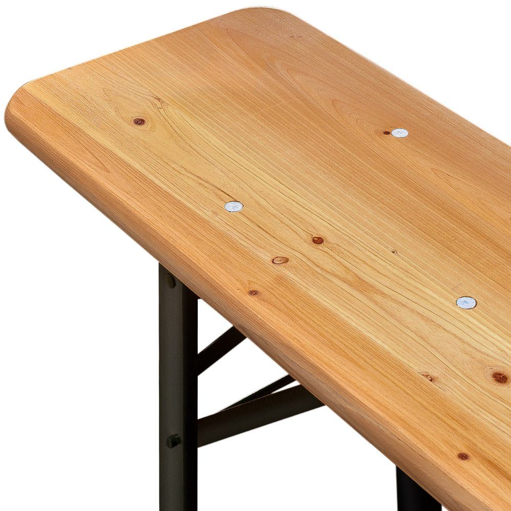 Casaria Bierzeltgarnitur, (3-tlg), 220 cm Klappbar Stabil 3 Teilig 2x Bierbank 1x Breiter Tisch Holz