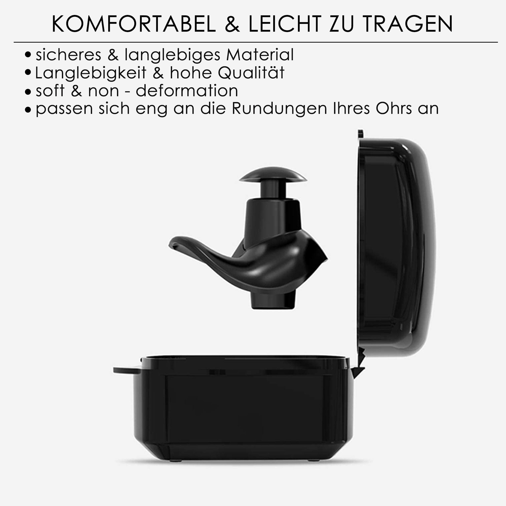 GOLDEN Schwimm-Ohrstöpsel 3 Paar wasserdichte wiederverwendbare weiche Silikon Ohrstöpsel