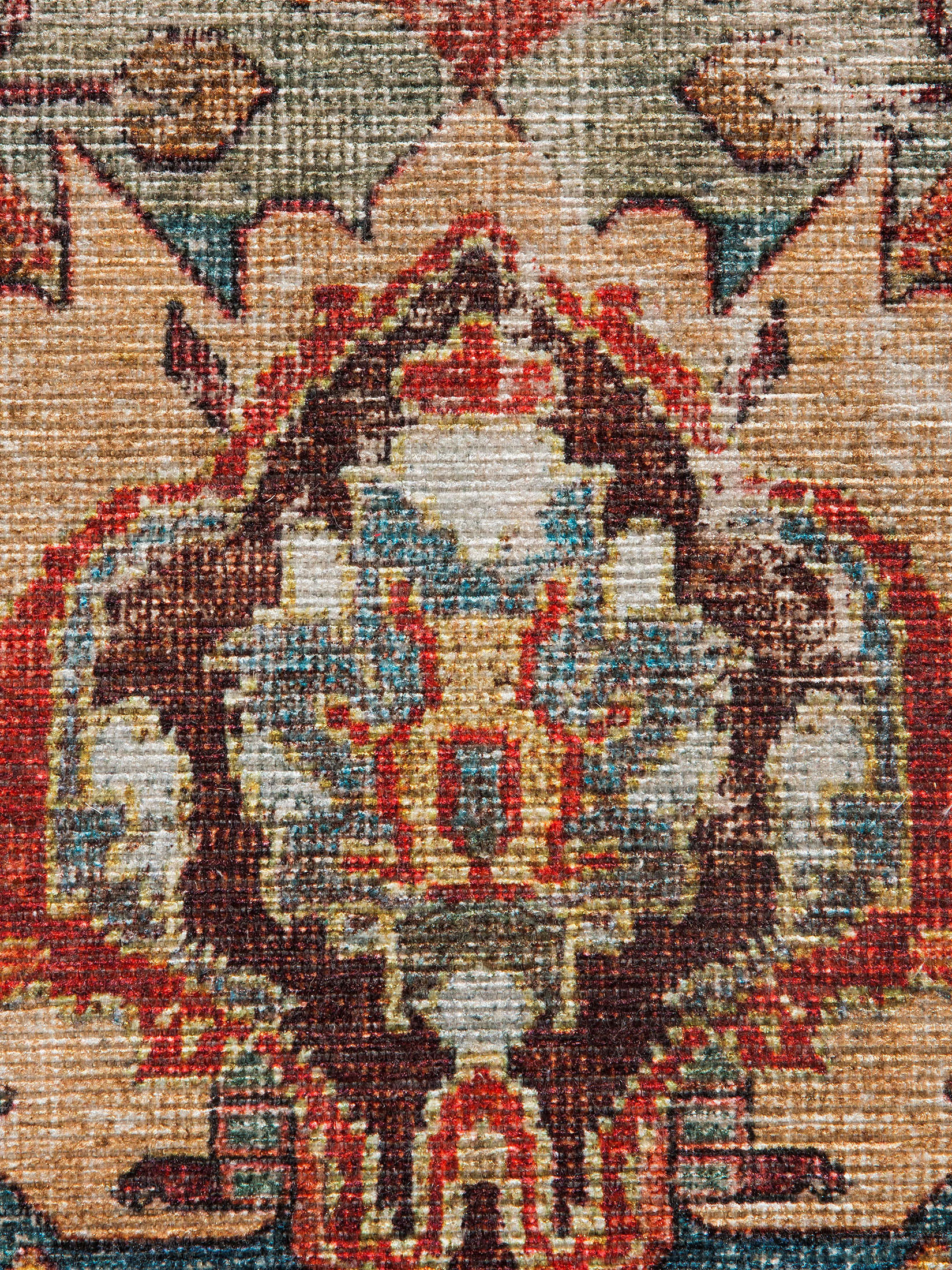 Ranishwar Vintage-Teppich, Dunkelrot