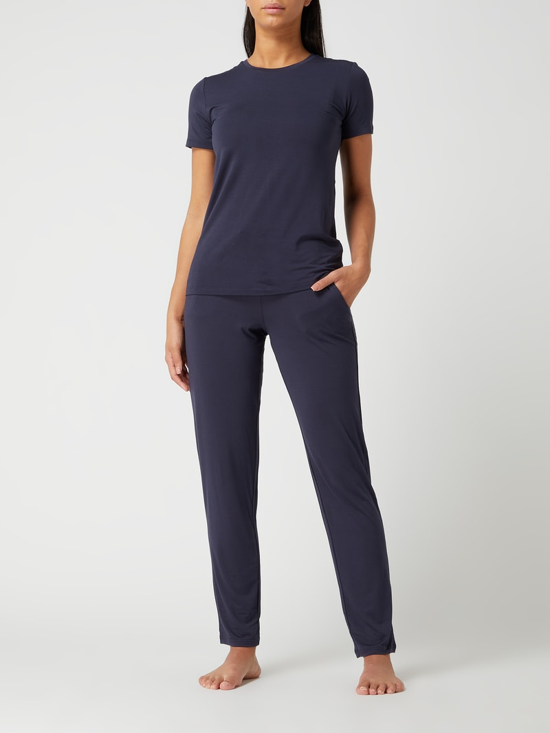 Longsleeve mit Stretch-Anteil in marineblau
