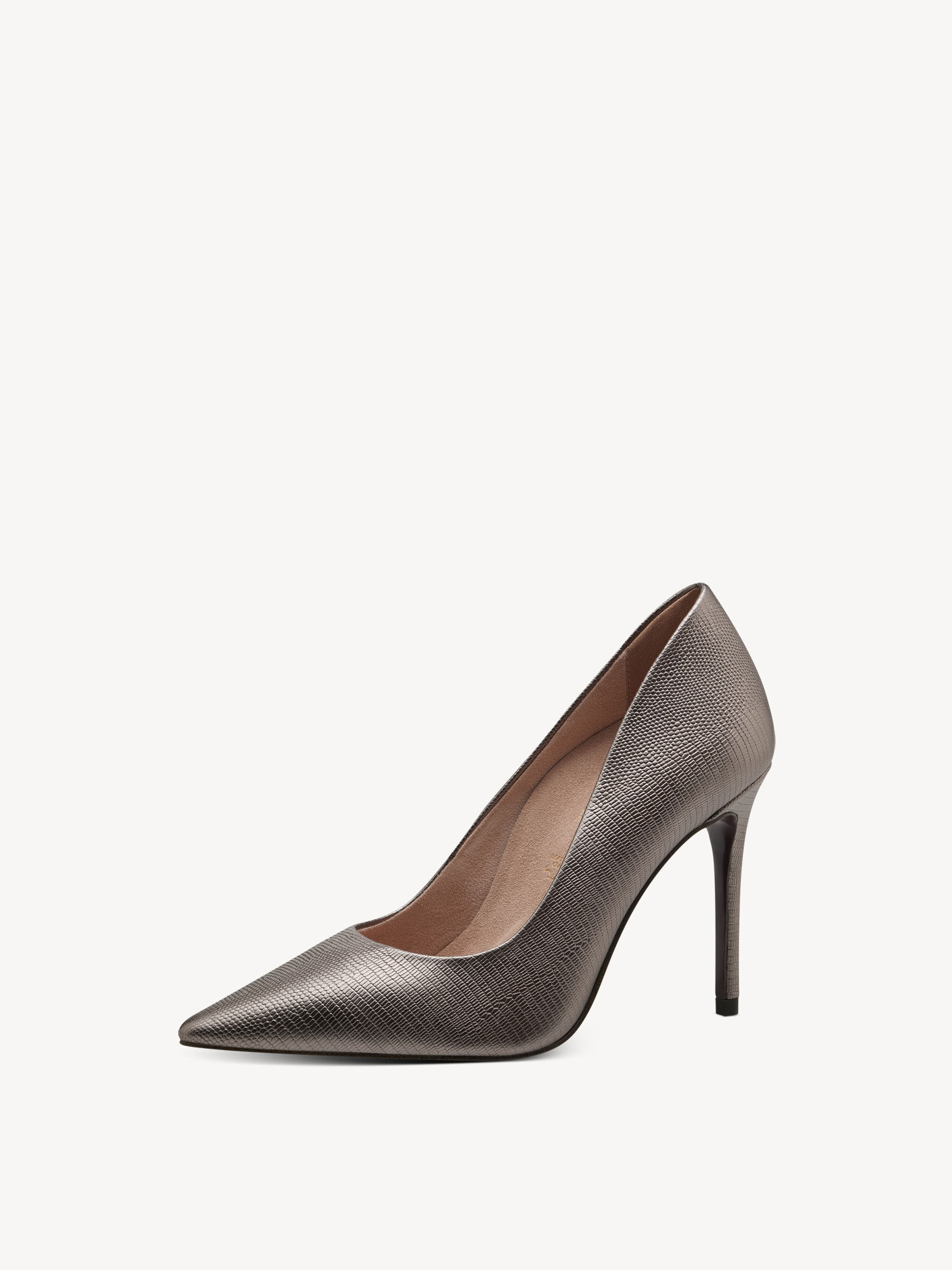 Escarpin en cuir - métallique