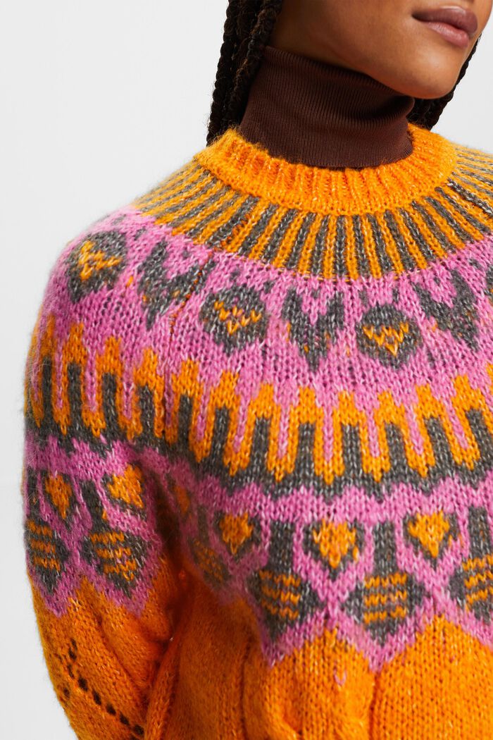 Pullover mit Fair-Isle-Muster aus Wollmix