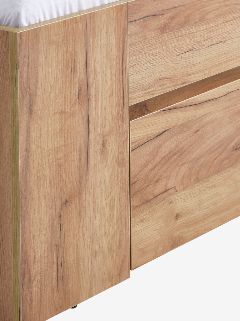 LIMFJORDEN LIMFJORDEN bed frame 150x200cm 3 drawers in oak color