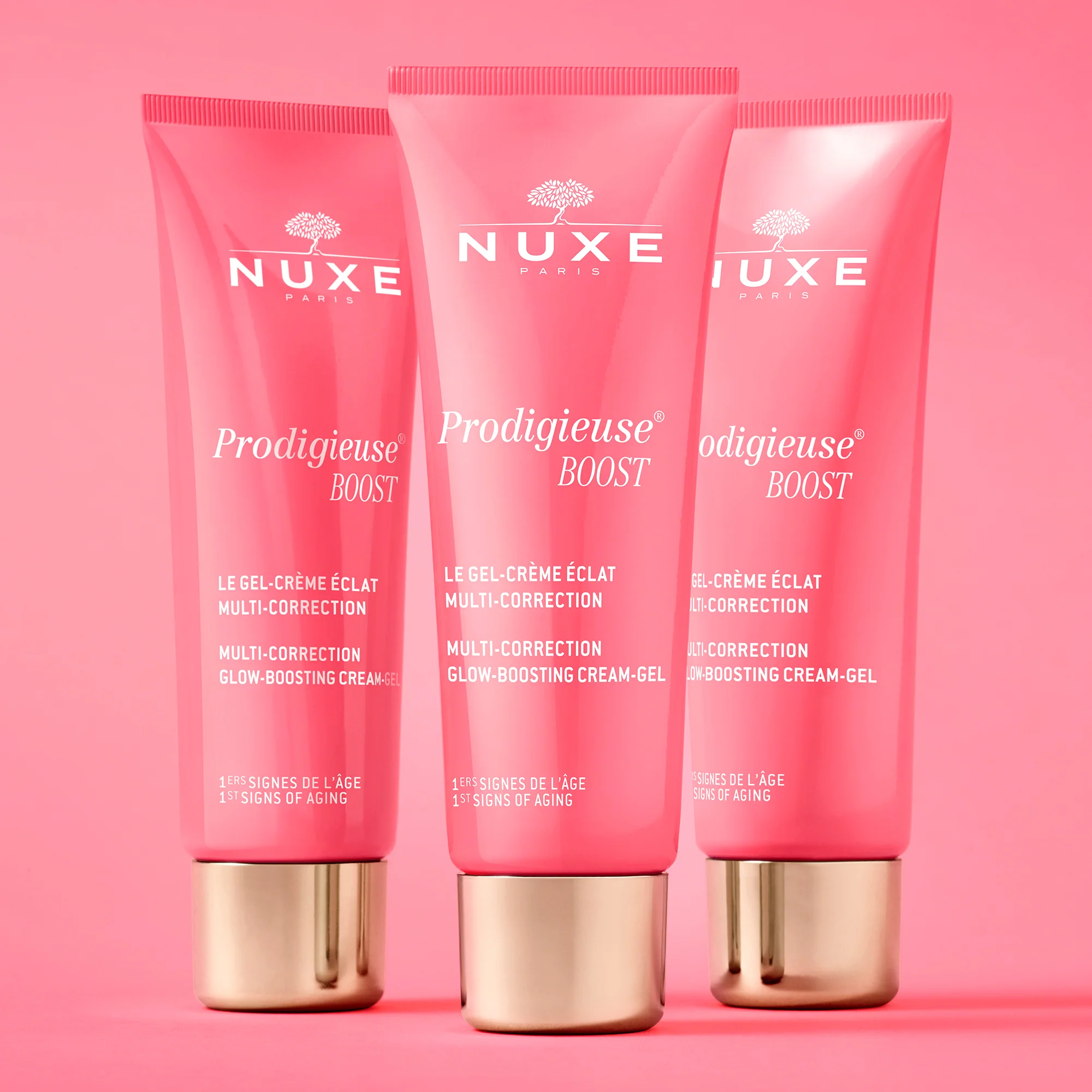 Creme Prodigieuse Boost Multi-Correction Gel Cream - Creme facial diurno para os primeiros sinais de imperfeições.