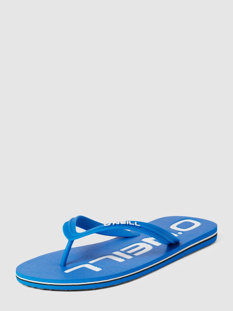 Slides mit Label-Applikation in royalblau