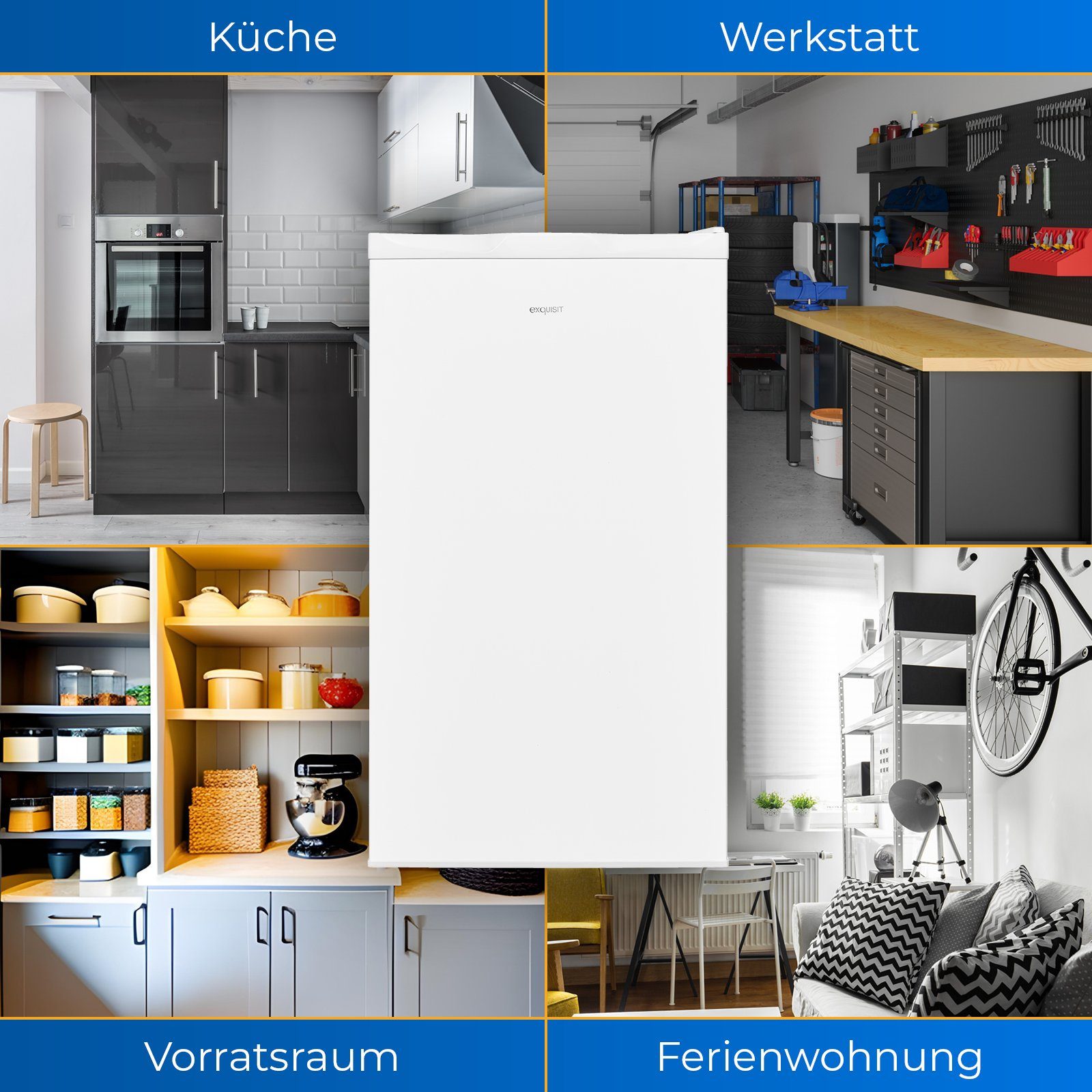 exquisit Gefrierschrank GS5111-330E weiss, 82.5 cm hoch, 45.3 cm breit